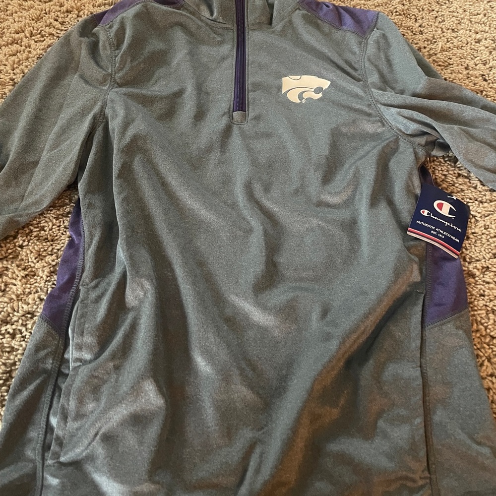 NWT Men's Kansas State Pullover Half Zip Shirt